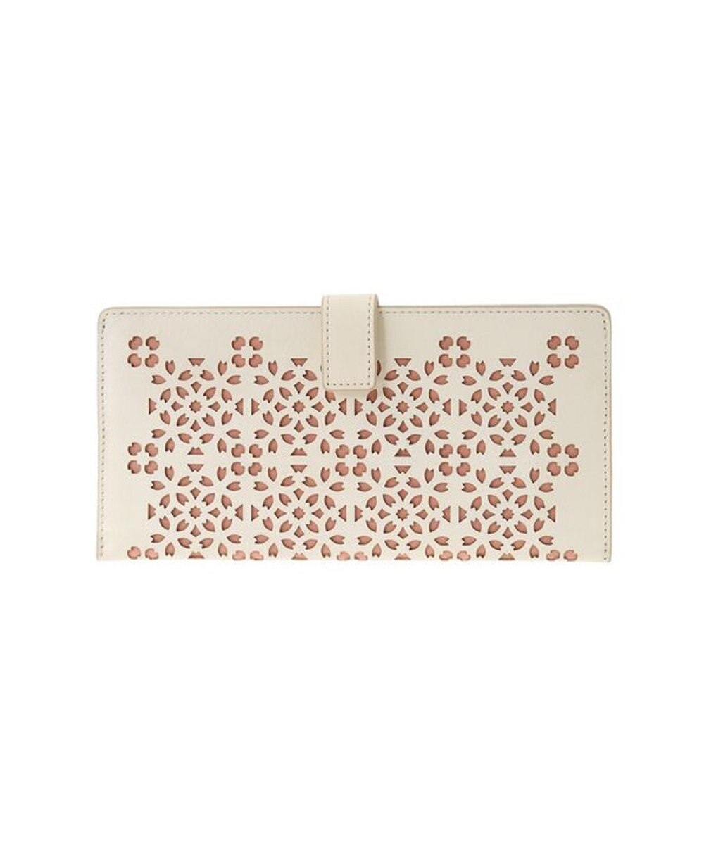 genten フラッターカットワーク マチなし長財布 