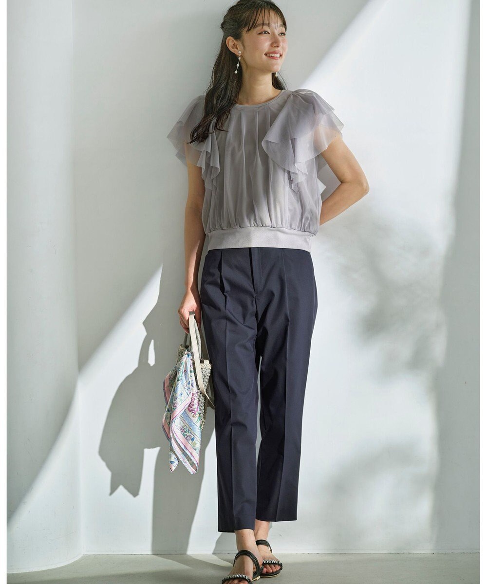 ANY SIS 【洗える】ラッフルチュール プルオーバー 