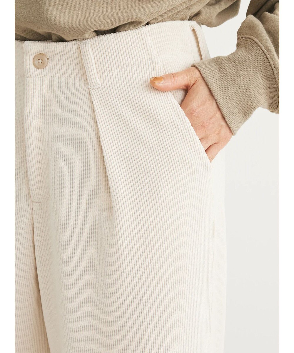 Green Parks コーデュロイワイドパンツ 