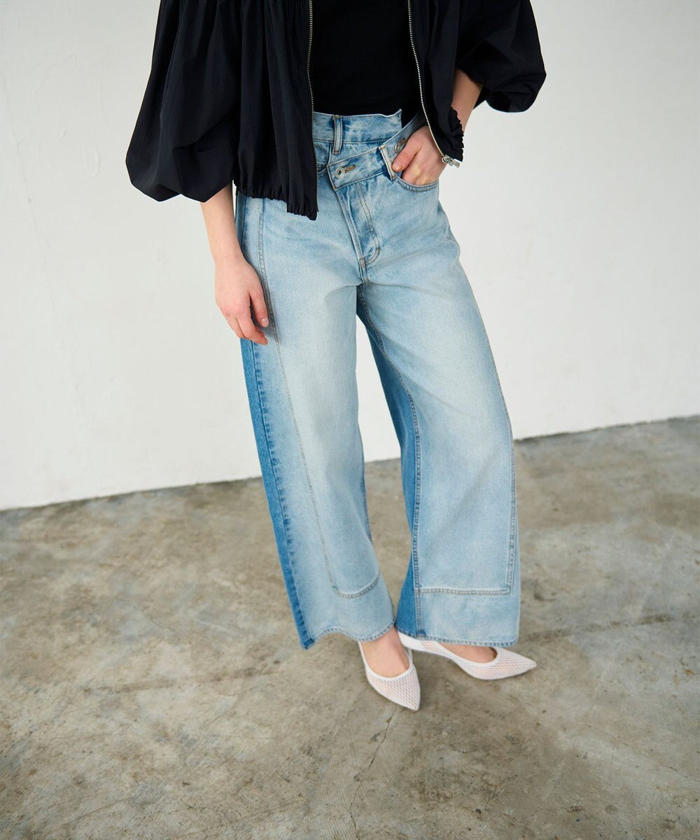 GRACE CONTINENTAL ラップデニムパンツ 