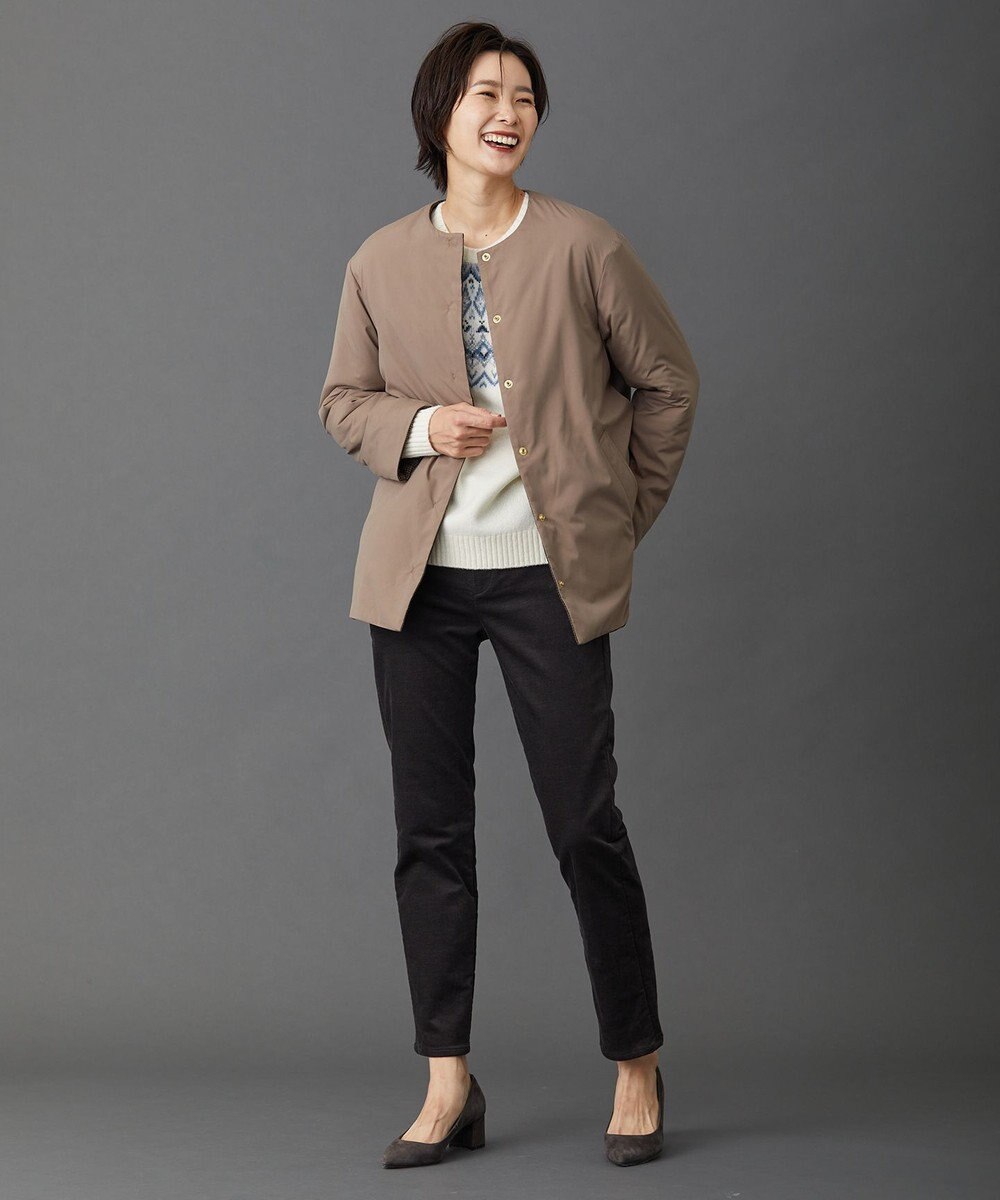 J.PRESS LADIES S 【洗える】AIRDUROYストレッチ パンツ 