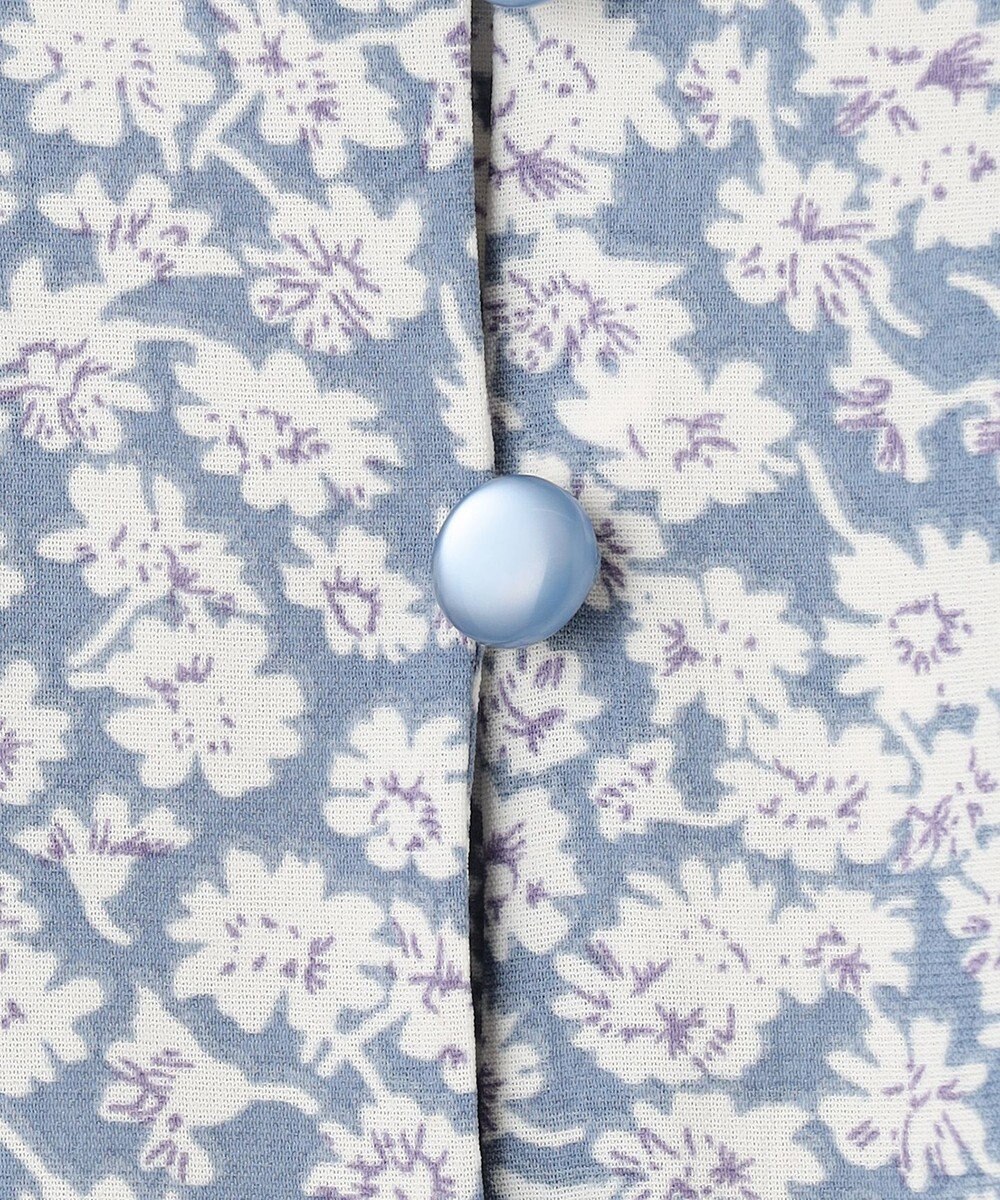 Feroux 【洗える】フラワープリントドロスト ワンピース 