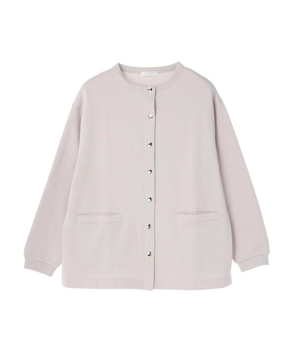 Green Parks 裏起毛ミディ丈ドットボタンカーディガン 