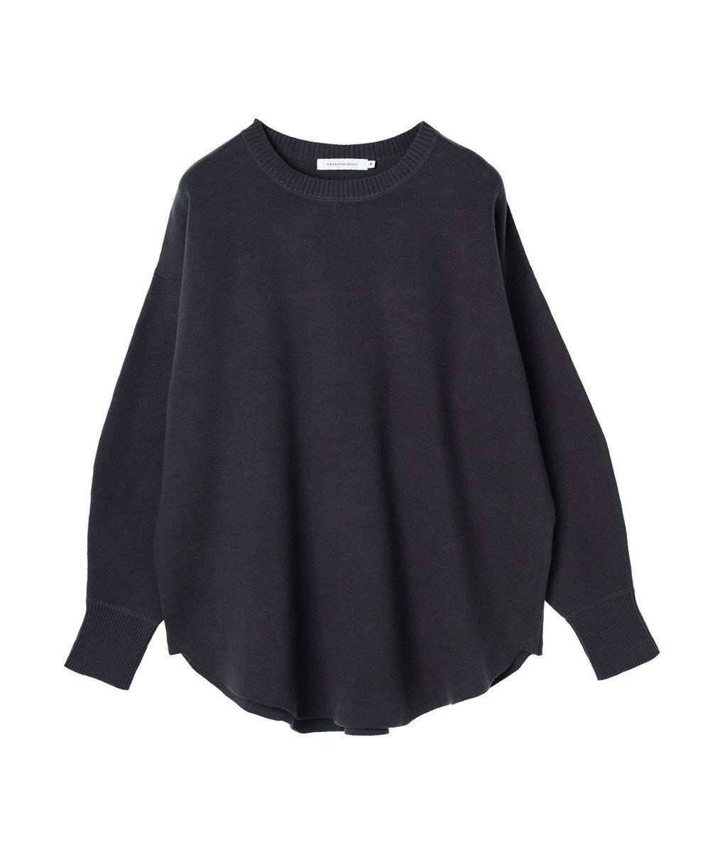 AMERICAN HOLIC ラウンドスウェットライクニットプルオーバー 