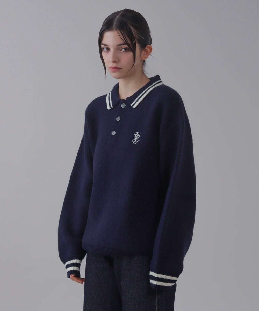 WEGO 【ユニセックス着用ITEM】ワンポイント刺繍ニットポロ 