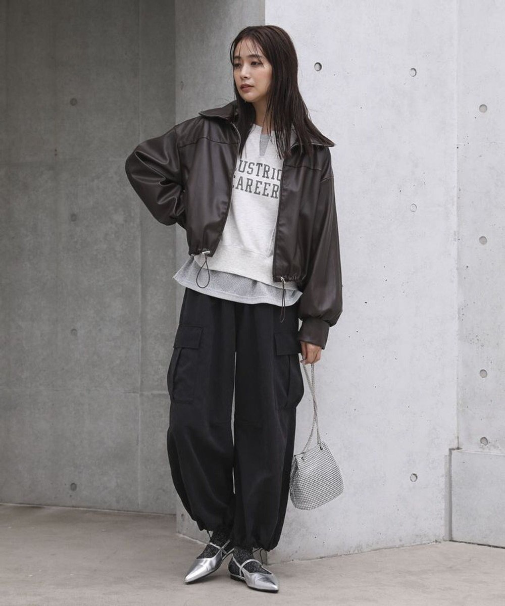 Green Parks フェイクレザードロストブルゾン 