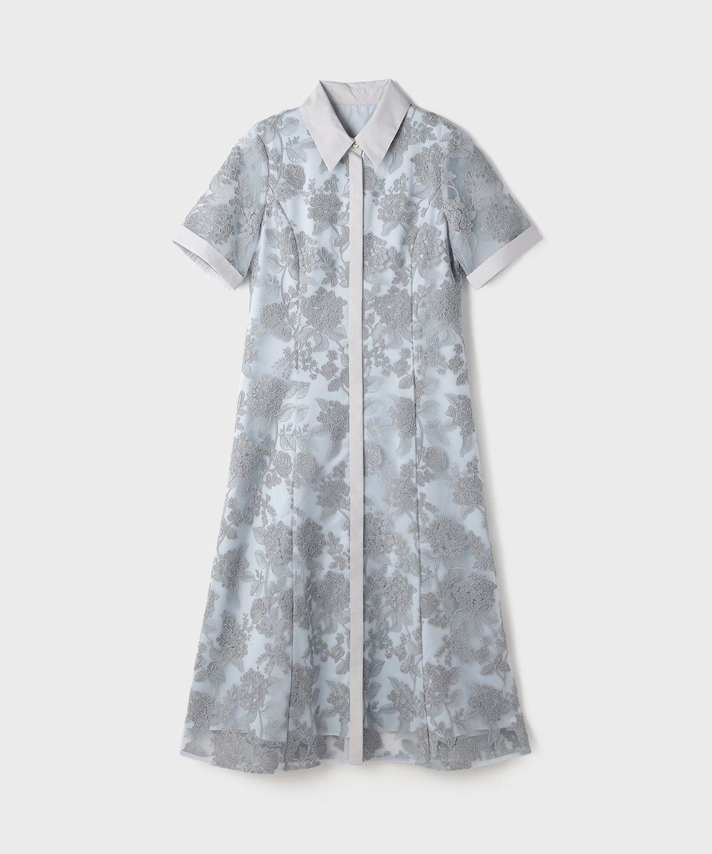 GRACE CONTINENTAL フラワーコード刺繍ワンピース 