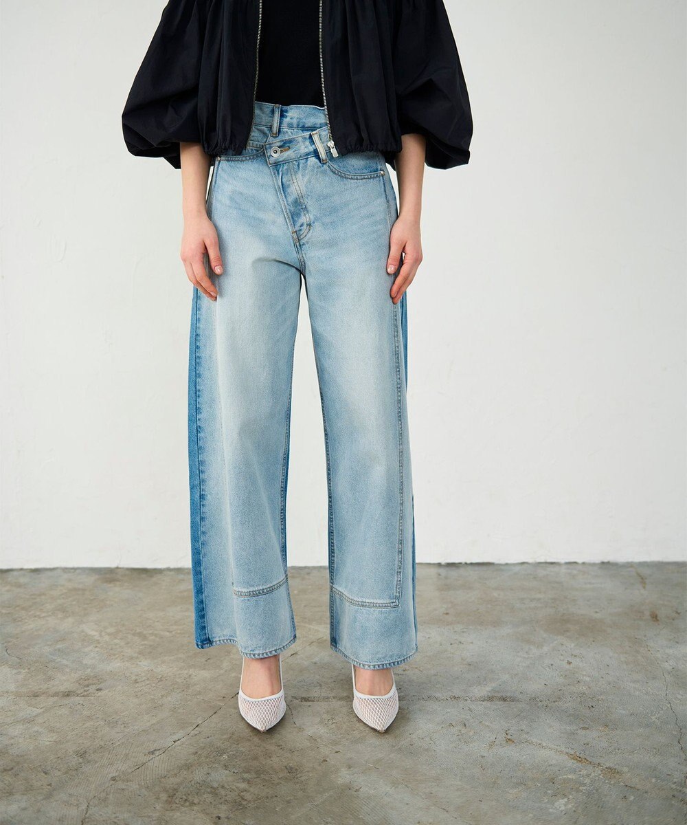 GRACE CONTINENTAL ラップデニムパンツ 