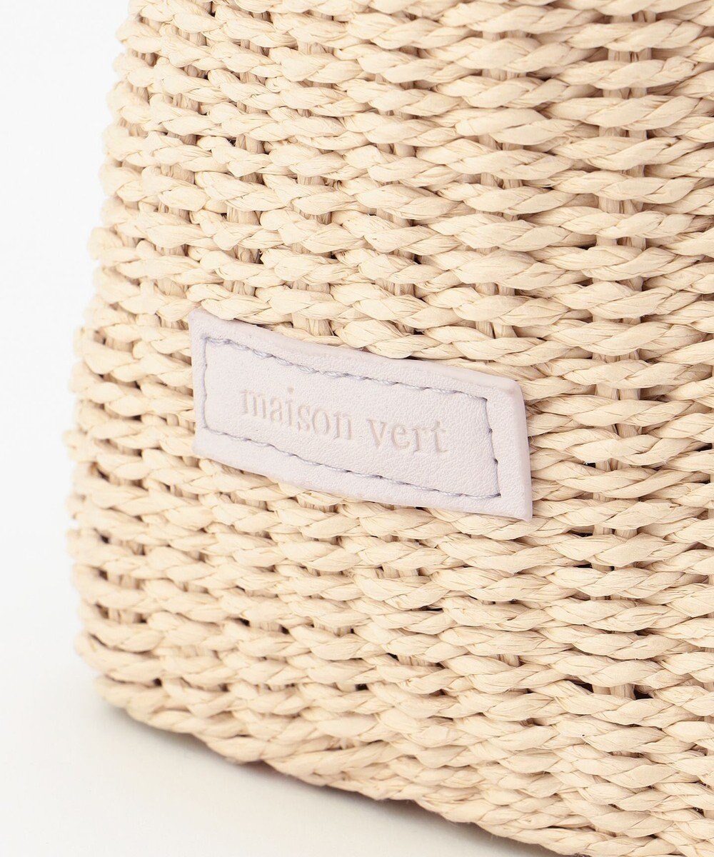 LA BAGAGERIE 【maison vert】 【ペーパー素材・多収納】リボンハンドル2WAYかごバッグ 