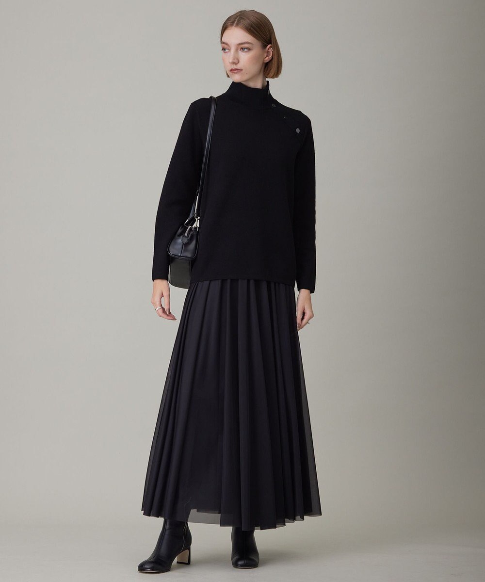 ICB L 【洗える】ウールブレンドスムース ハイネックプルオーバー 