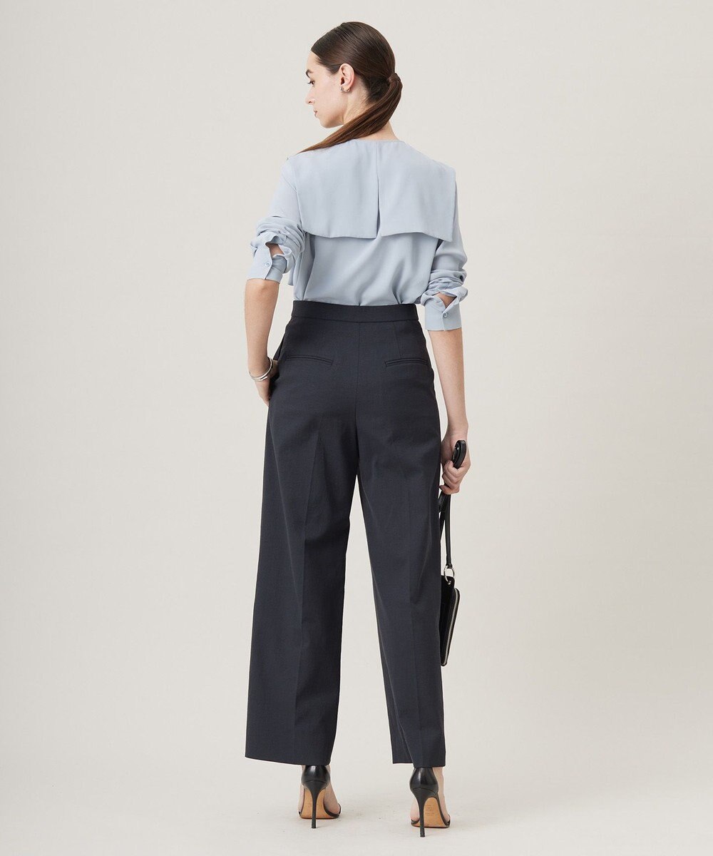 ICB L 【UVケア・速乾・接触冷感・洗える】BackSatinAmunzen デザインブラウス 