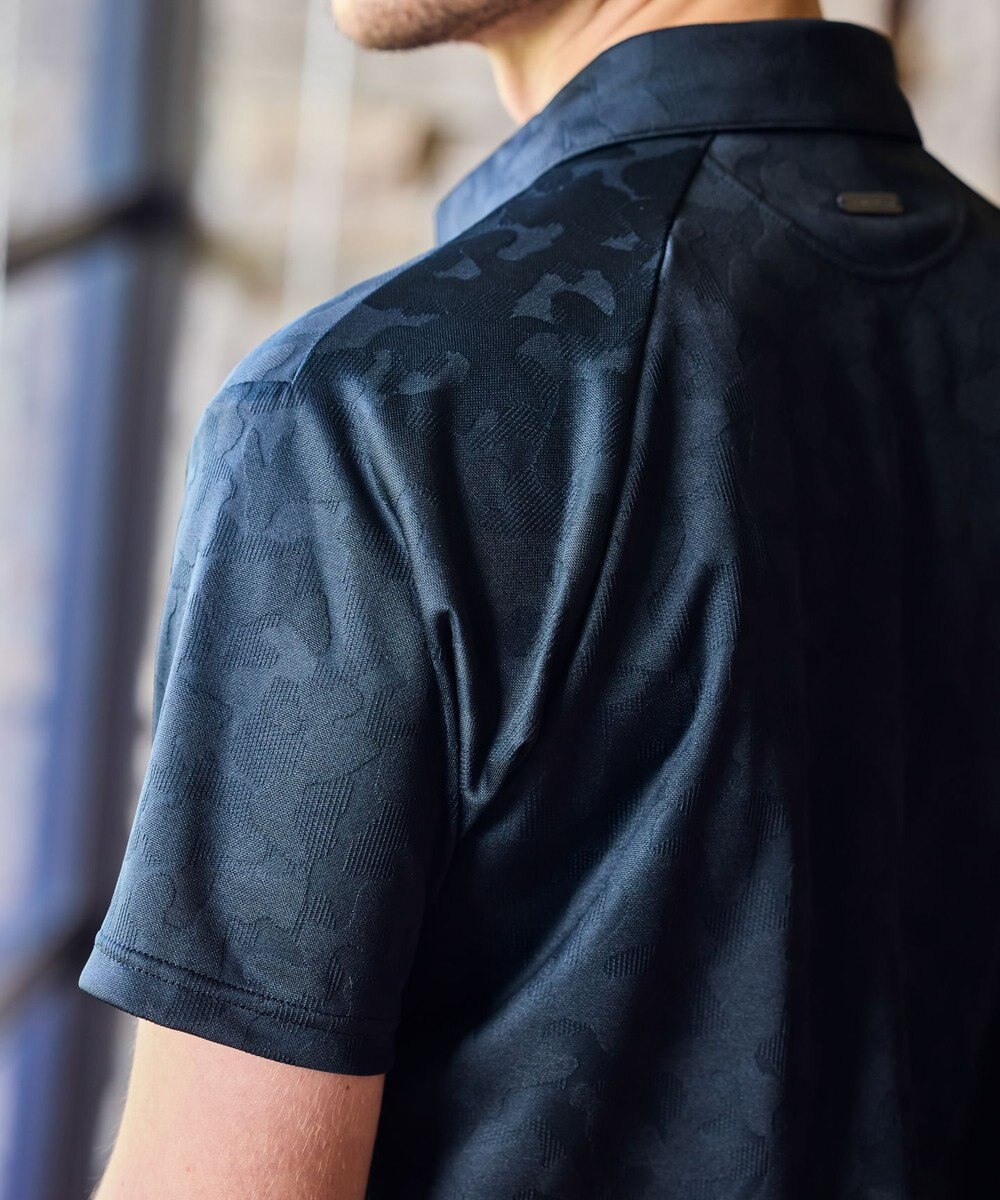 ZERO HALLIBURTON エレガントカモ柄ジャガードポロシャツ ZHG-M5S8a 82956 