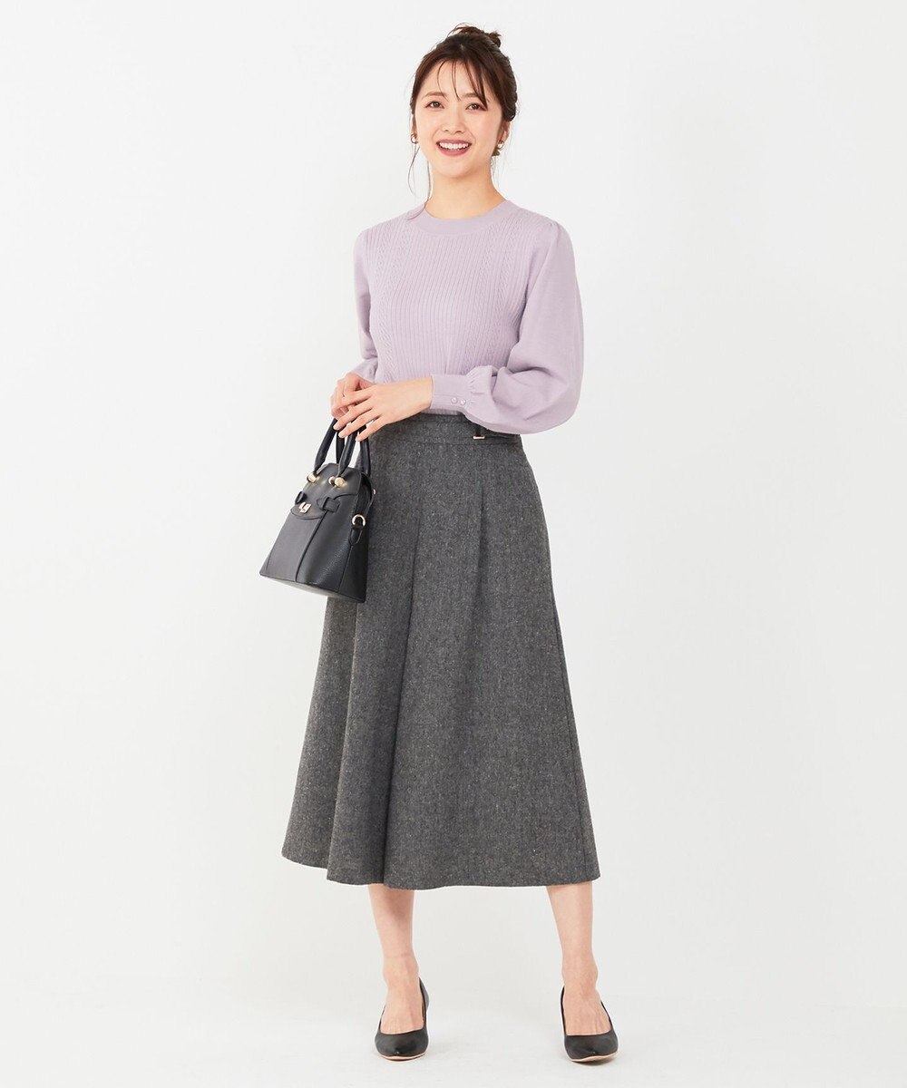 ANY SIS ホームスパンワイドクロップド パンツ 