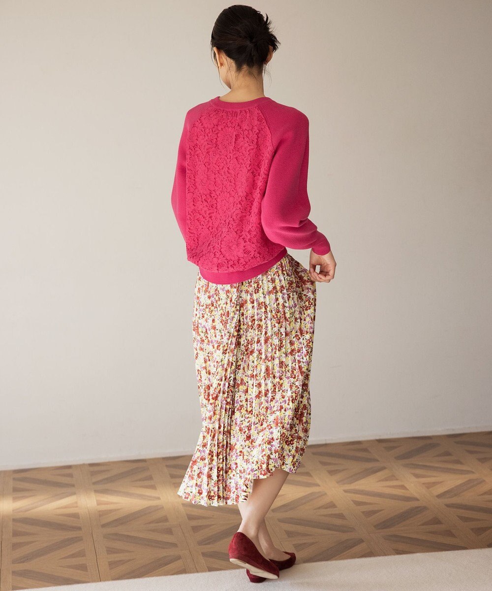 組曲 【選べる8色展開・春まで使える！】バックレースカラー ニット 