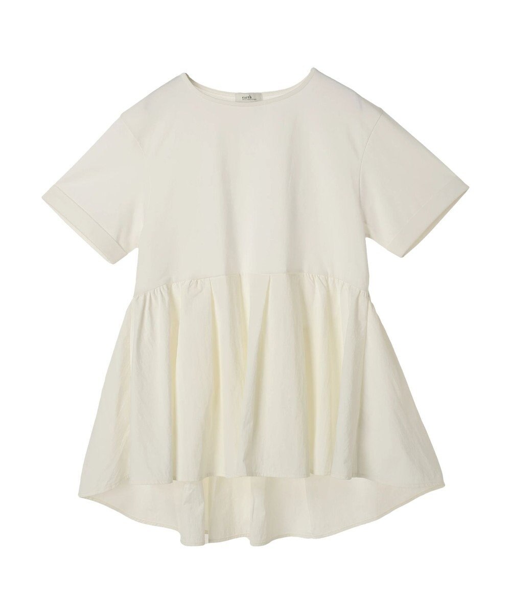 earth music&ecology 異素材チュニックカットソー 