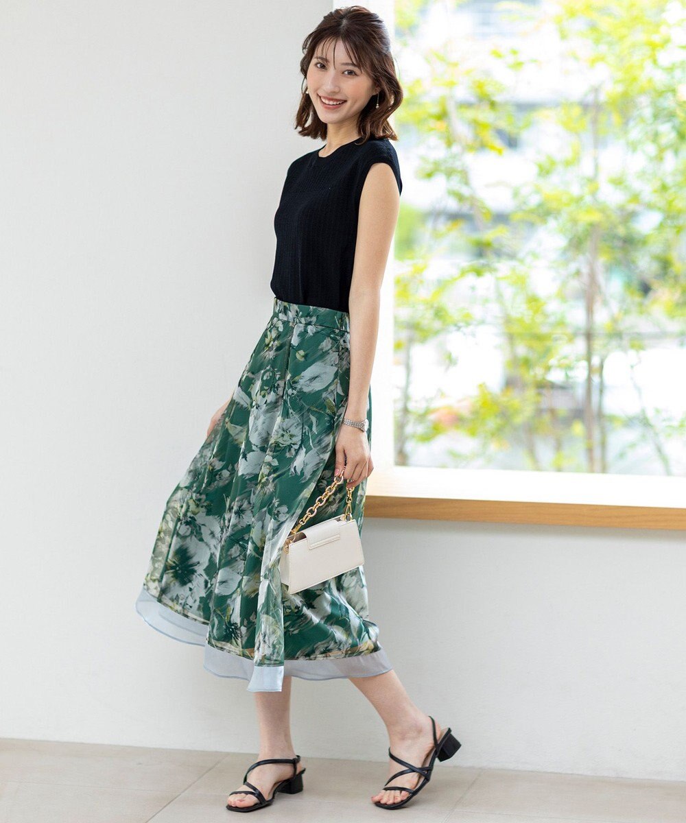 ANY SIS L 【洗える】レーシ－ディテールフレンチ ニット 