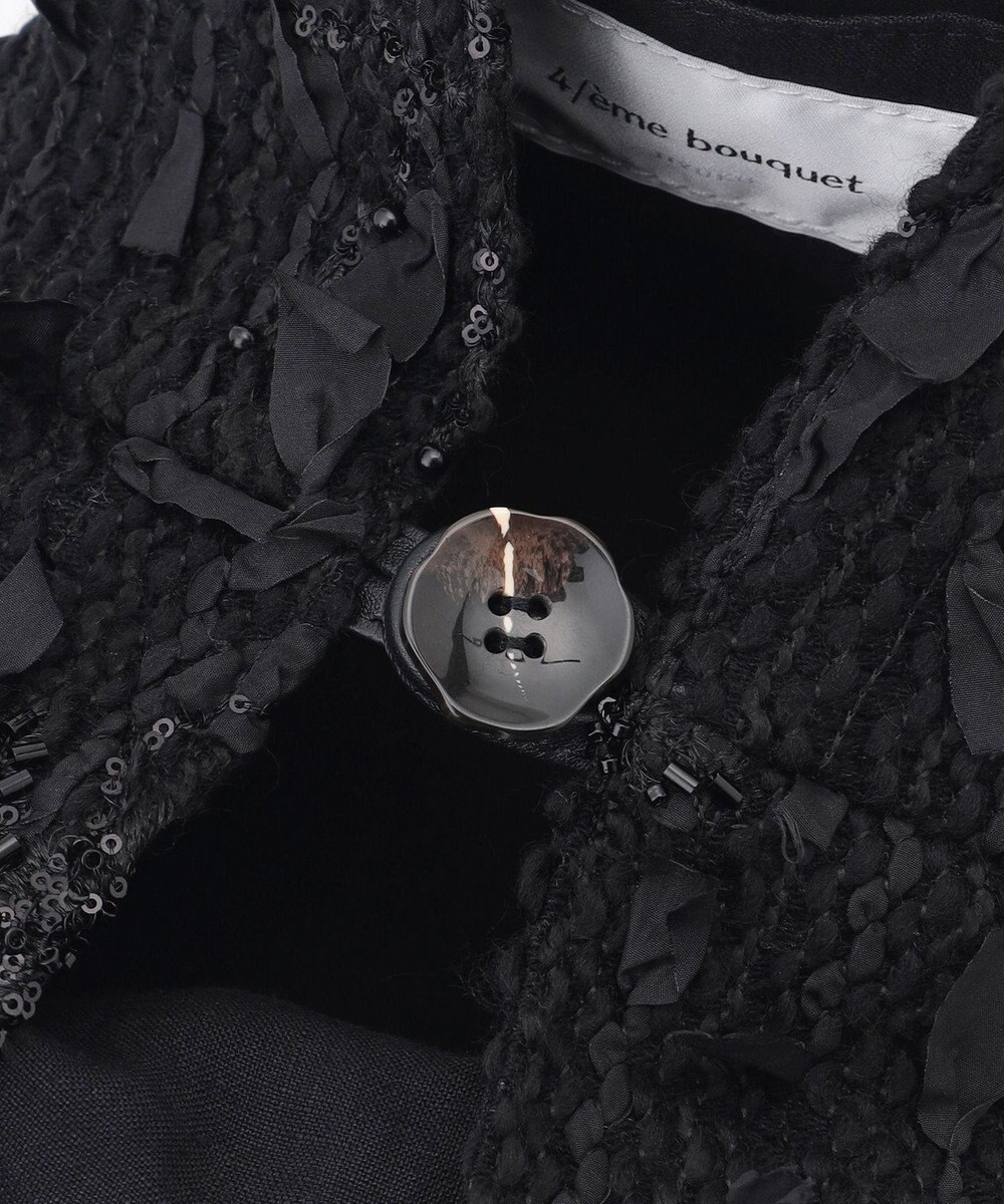 自由区 【カトリエムブーケ】Tweed a fleurs et rubans     ミニバッグ 