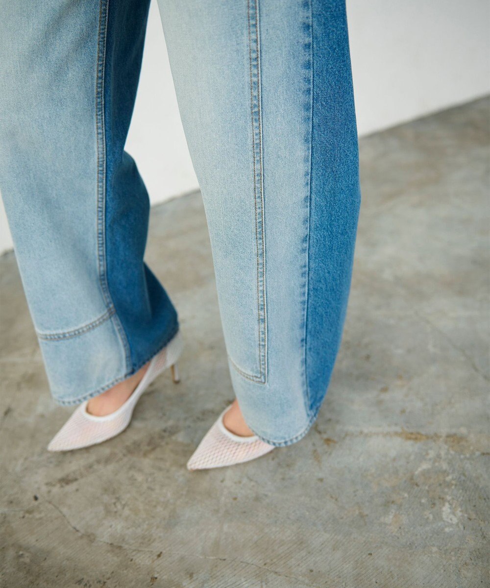 GRACE CONTINENTAL ラップデニムパンツ 