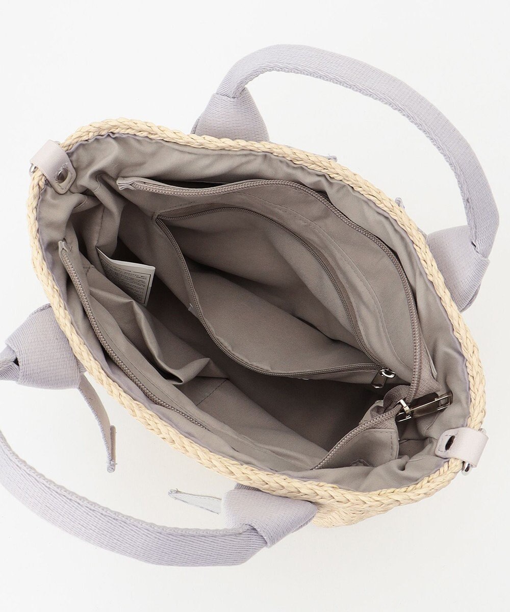 LA BAGAGERIE 【maison vert】 【ペーパー素材・多収納】リボンハンドル2WAYかごバッグ 