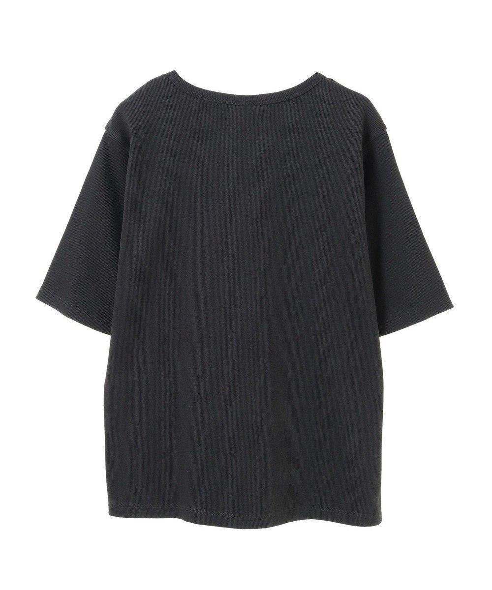 AMERICAN HOLIC 抗菌防臭リブ5分袖カットプルオーバー 