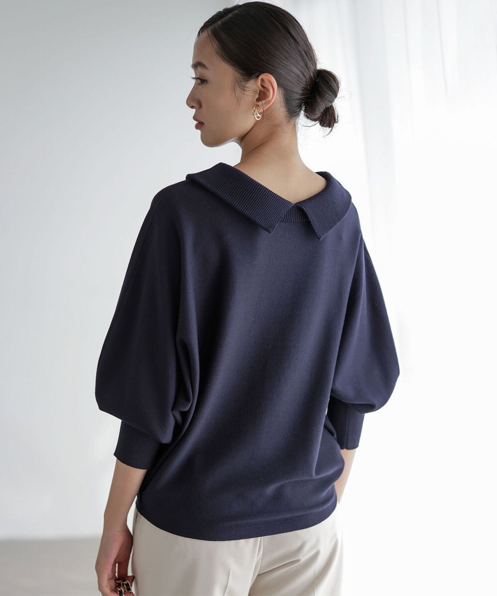 組曲 S 【加藤ローサさん着用 / 前後着用可】スムースストレッチロールネック ニット 