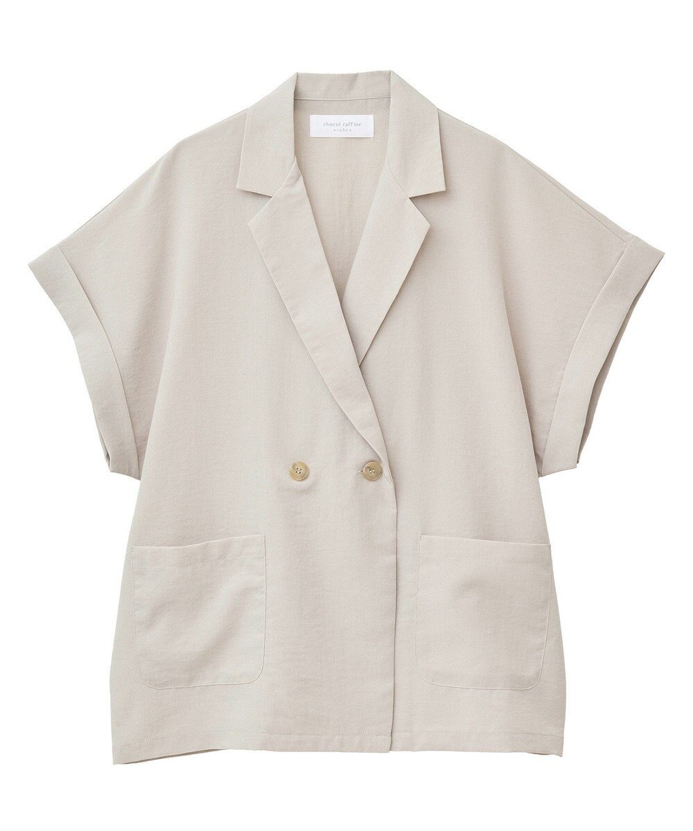 Green Parks 麻調フレンチスリーブジャケット 