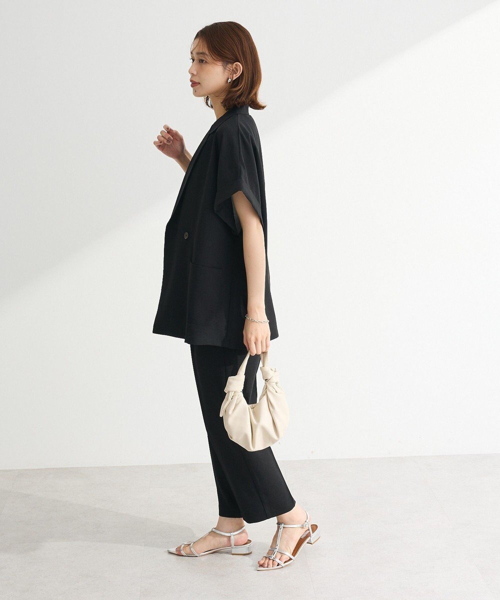 Green Parks 麻調フレンチスリーブジャケット 