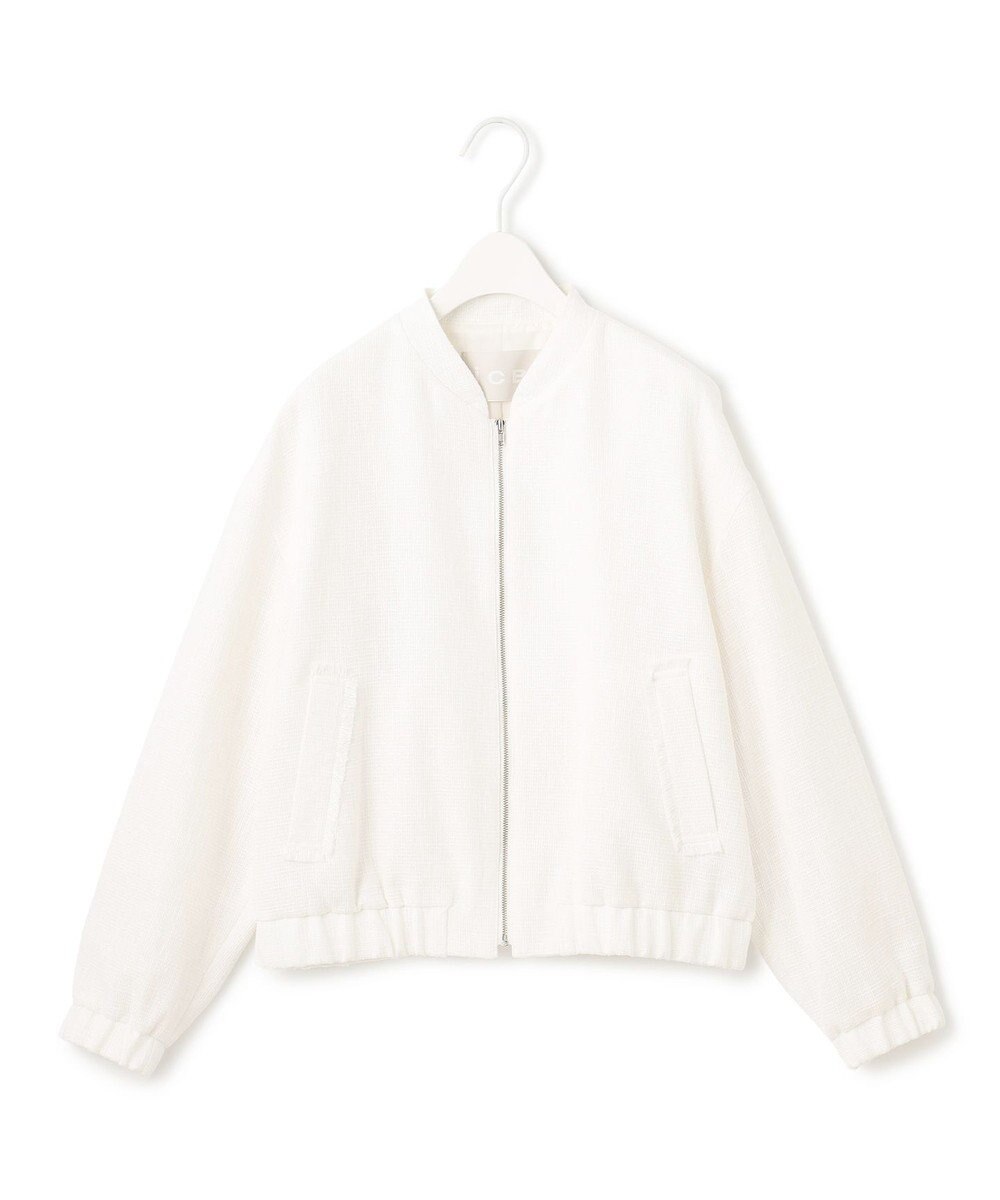 ICB 【洗える】 ライトスラブツイード ブルゾン 