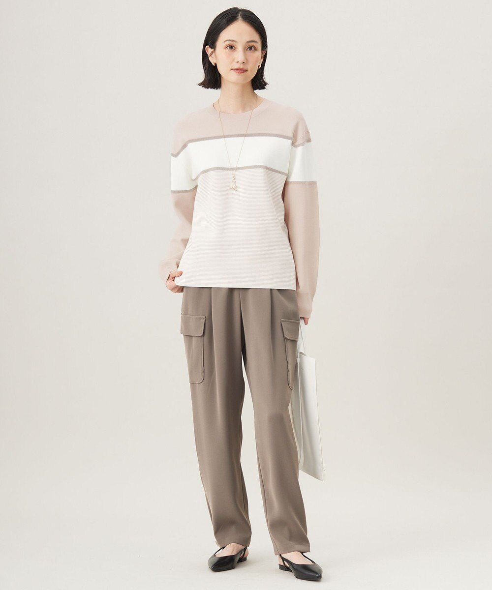 自由区 L 【カタログ掲載・洗える】モールコンビ ニット 