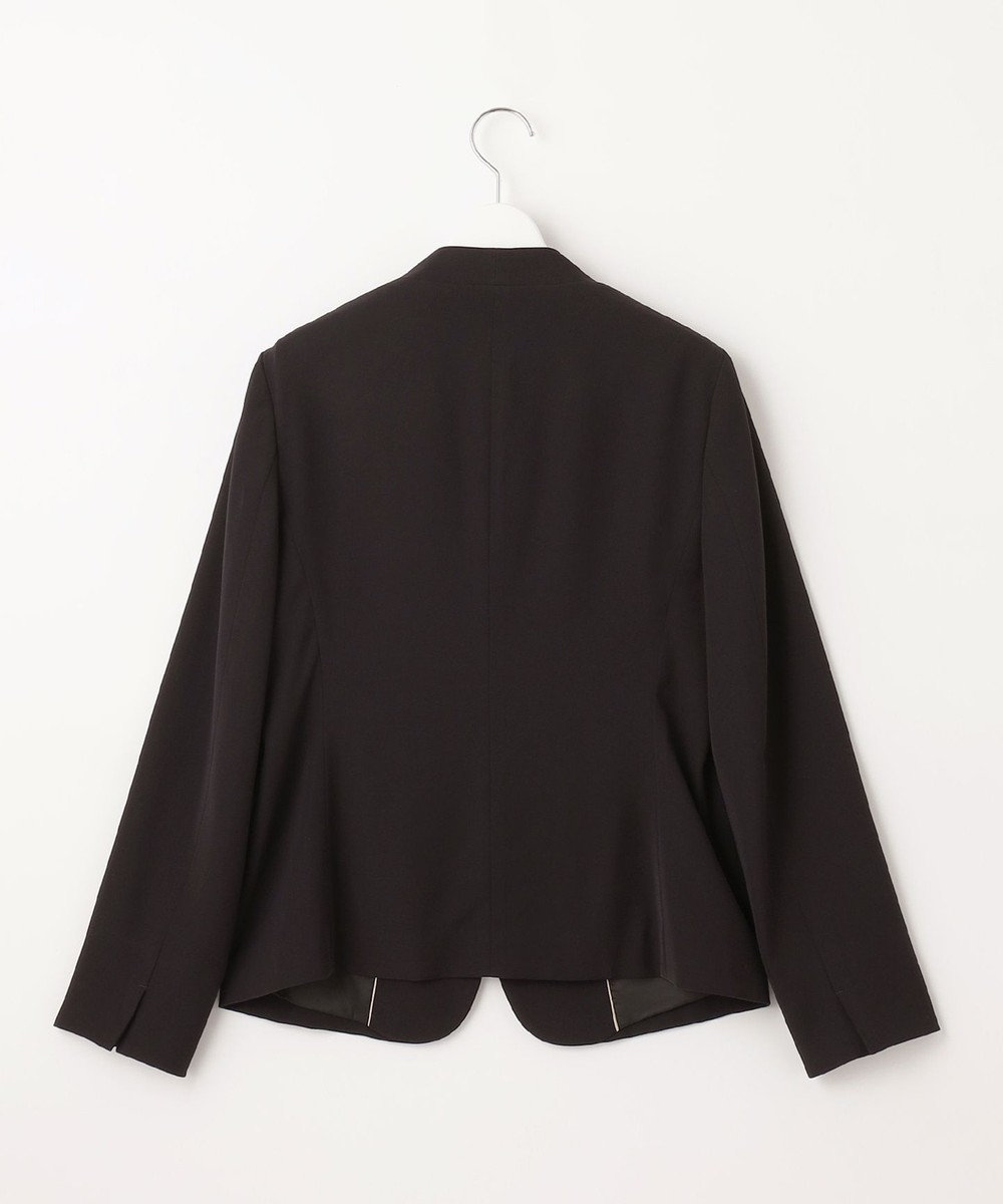 自由区 【XSサイズ～/洗える】ダブルフェイススーティング ノーカラージャケット 