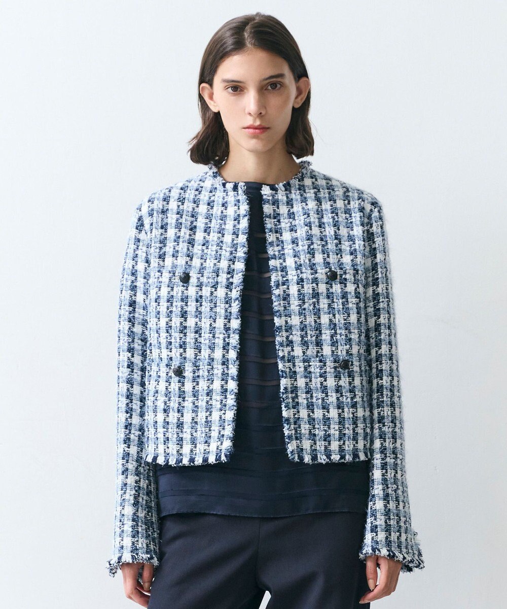 BEIGE， BERYL / ファンシーツイードノーカラージャケット 