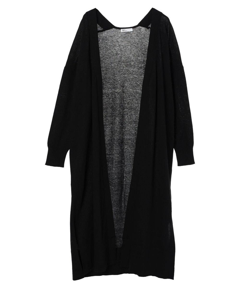 CRAFT STANDARD BOUTIQUE 裾スリットロングニットカーディガン 