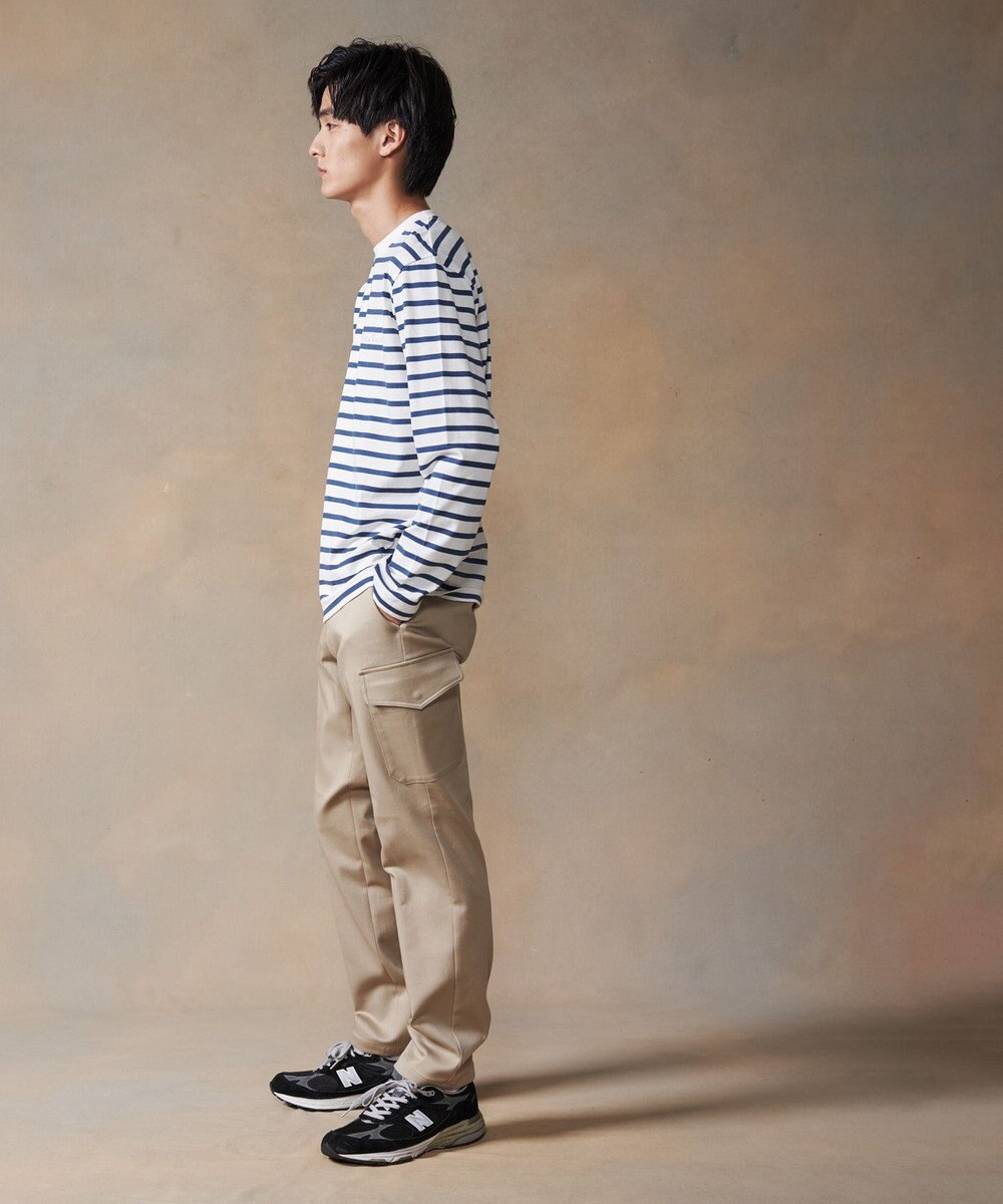 J.PRESS MEN 【J.PRESS USA】ボーダー刺繍ロングＴシャツ 