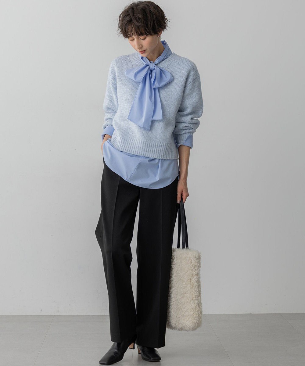 23区 S 【洗える】ウールカシミヤ パフスリーブ ニット 