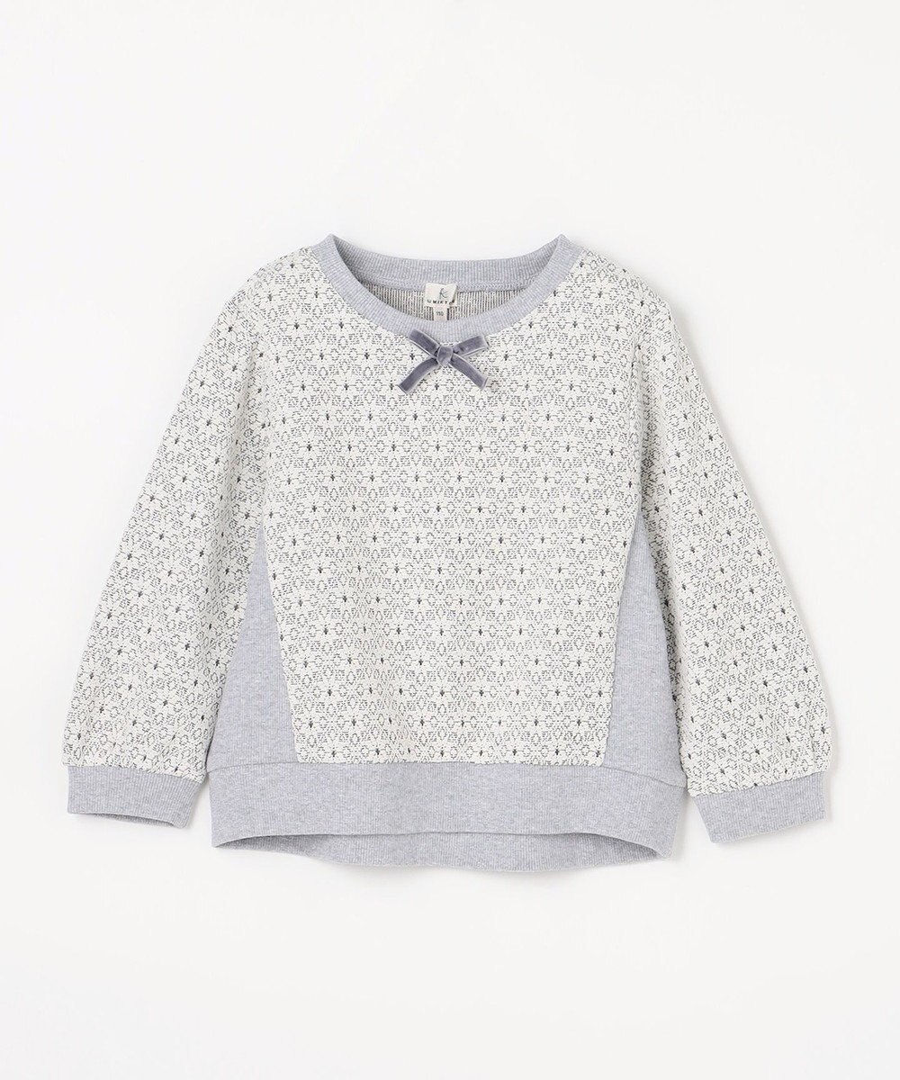 組曲 KIDS 【110-140㎝】 フロストフラワージャガード トレーナー 