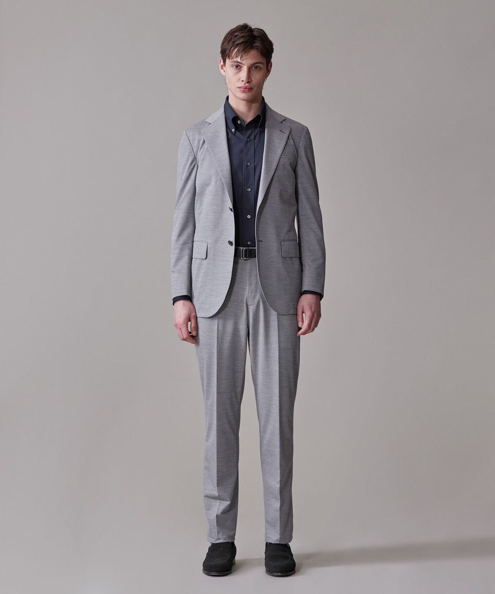 J.PRESS MEN プールに浮いているような快適な着心地【ストレッチ / 洗える / 吸水速乾/ 接触冷感】【J.PRESS-POOL WOOL】ジャージーセットアップ スラックス 