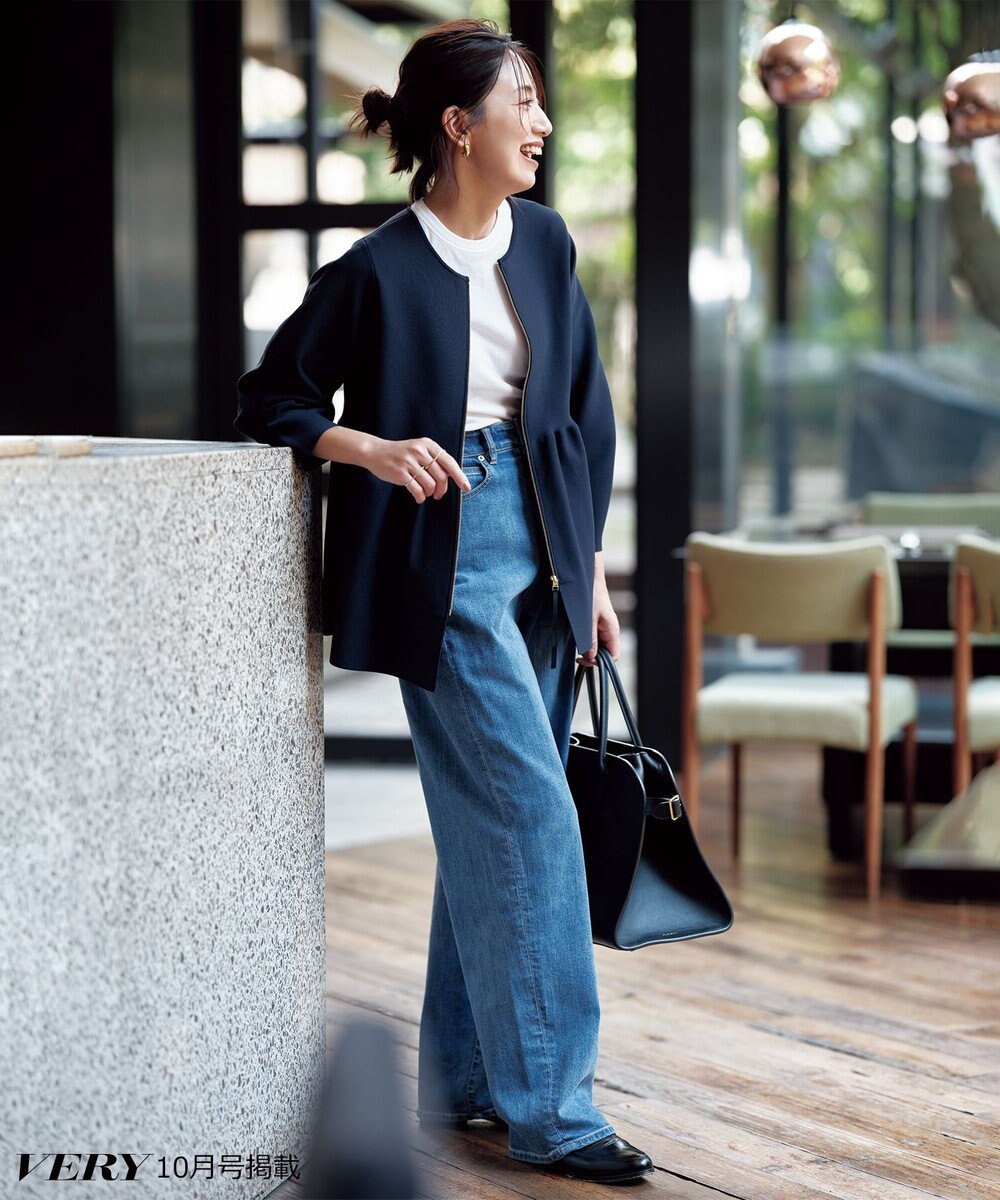 UNFILO L 【VERY×UNFILOコラボ】2WAY ペプラムカーディガン 