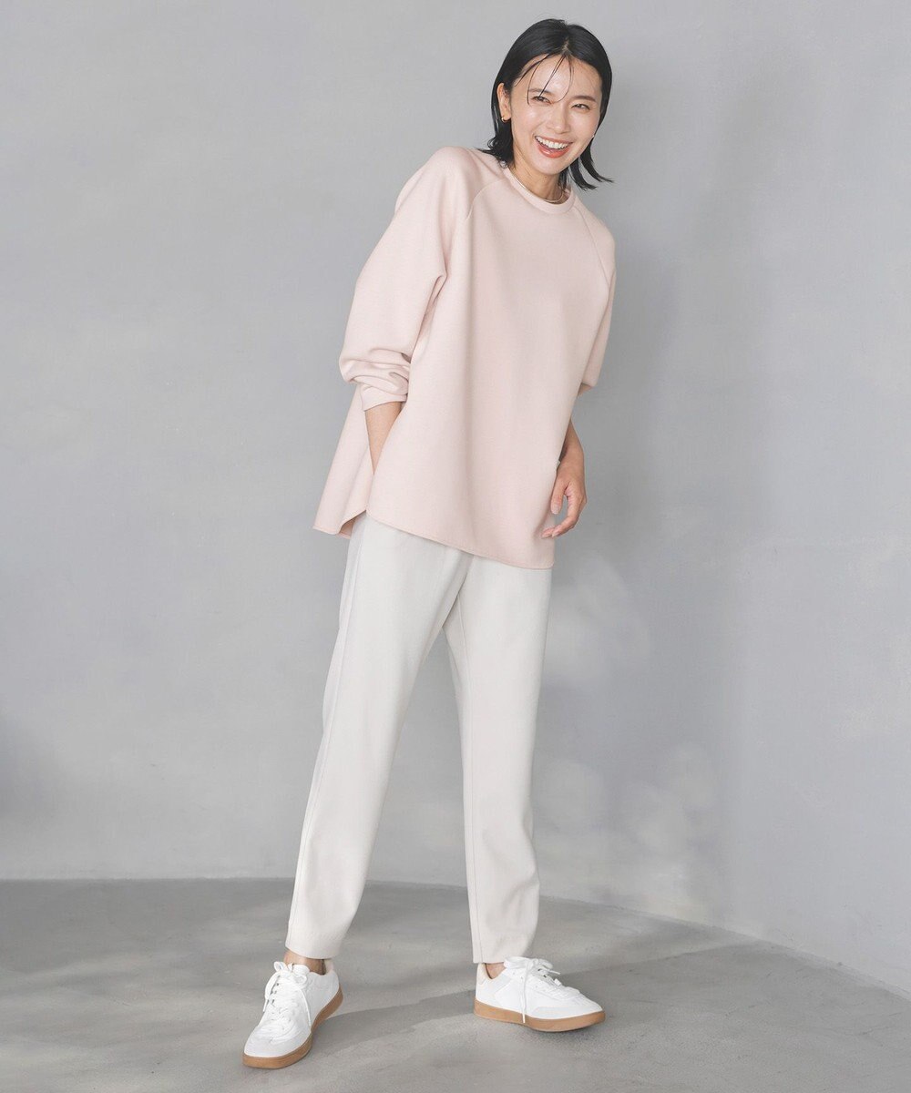 UNFILO L 【野呂佳代さん着用】BEAUTY FORM JERSEY バックZIPプルオーバー 