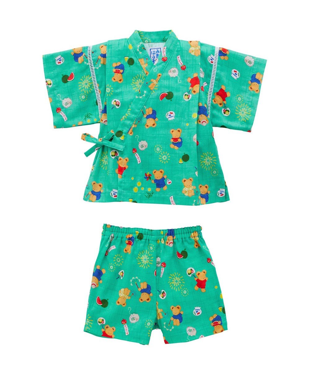 MIKI HOUSE HOT BISCUITS 【ミキハウス】【80-120cm】ミキハウスベア 甚平スーツ 