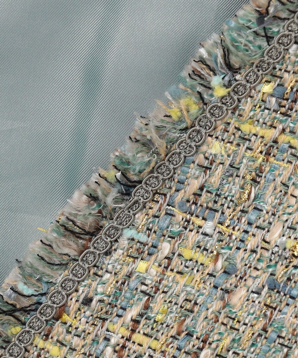 自由区 ラメノットファンシーツイード ジャケット 