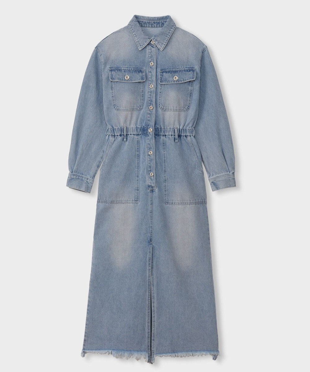 GRACE CONTINENTAL デニムドロストスリットワンピース 
