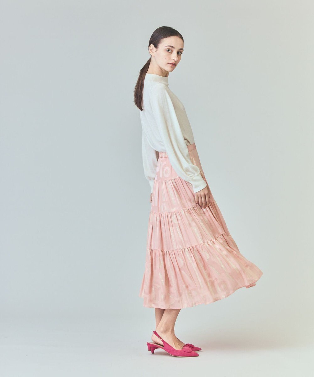 GRACE CONTINENTAL ラメジャガードサテンスカート 