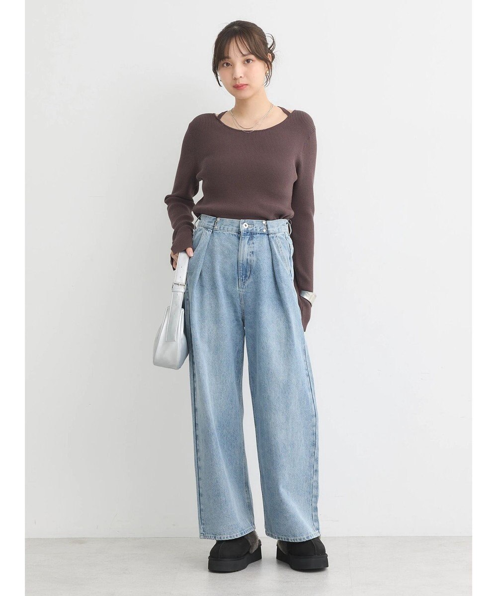 earth music&ecology タックホックデニムパンツ 