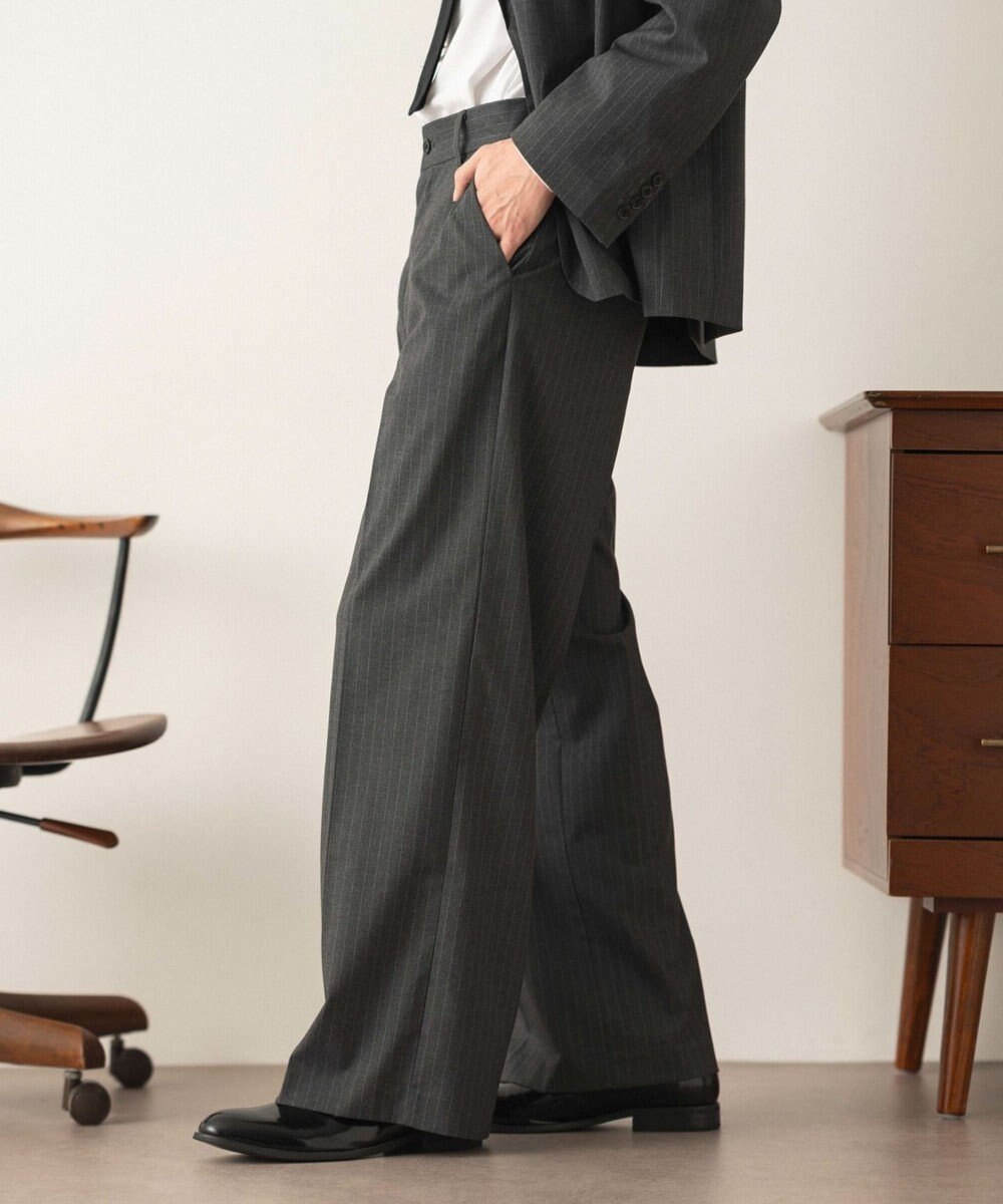 WEGO 【セットアップ対応】ワイドストレートスラックス 