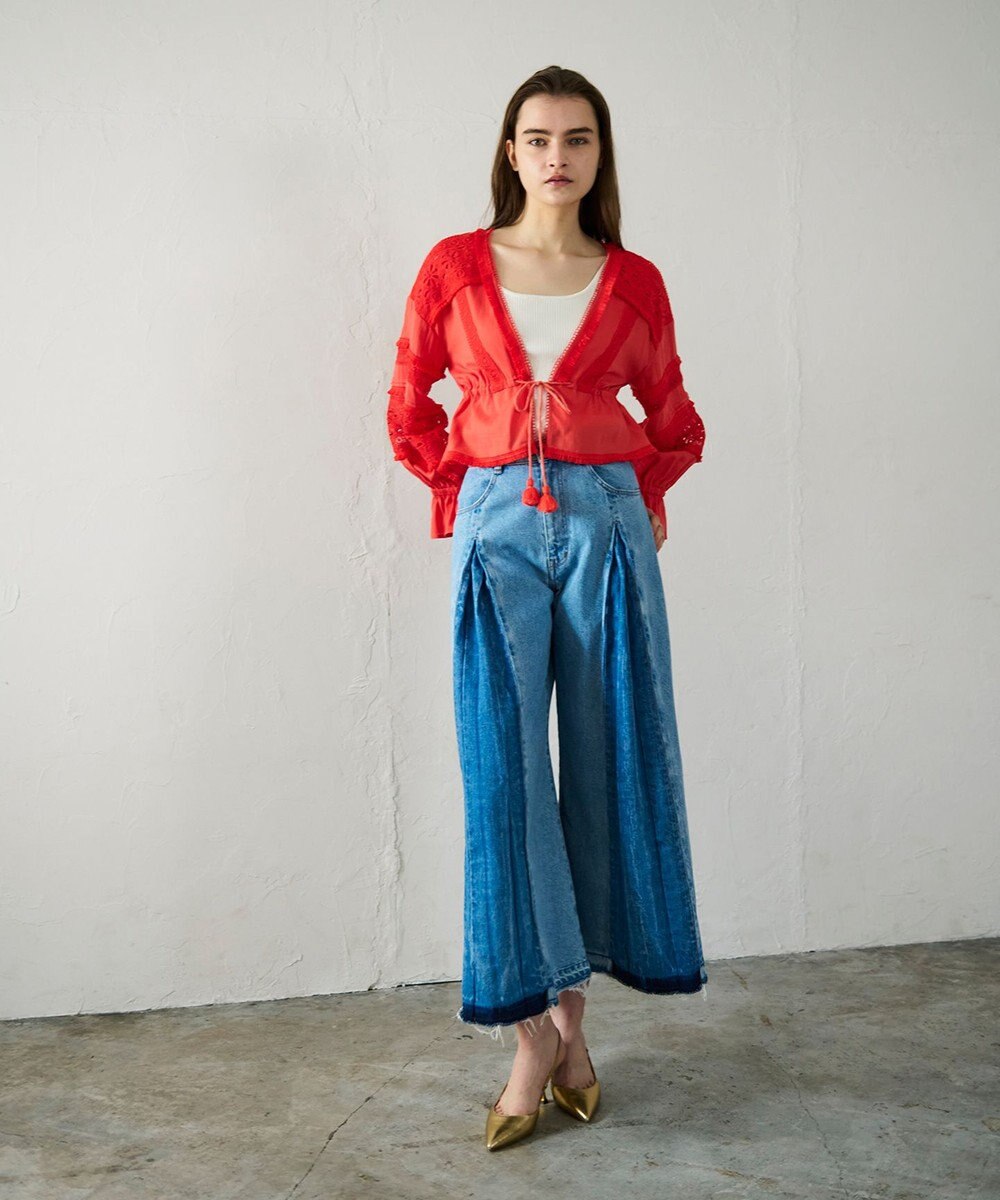 GRACE CONTINENTAL レースパッチブラウス 