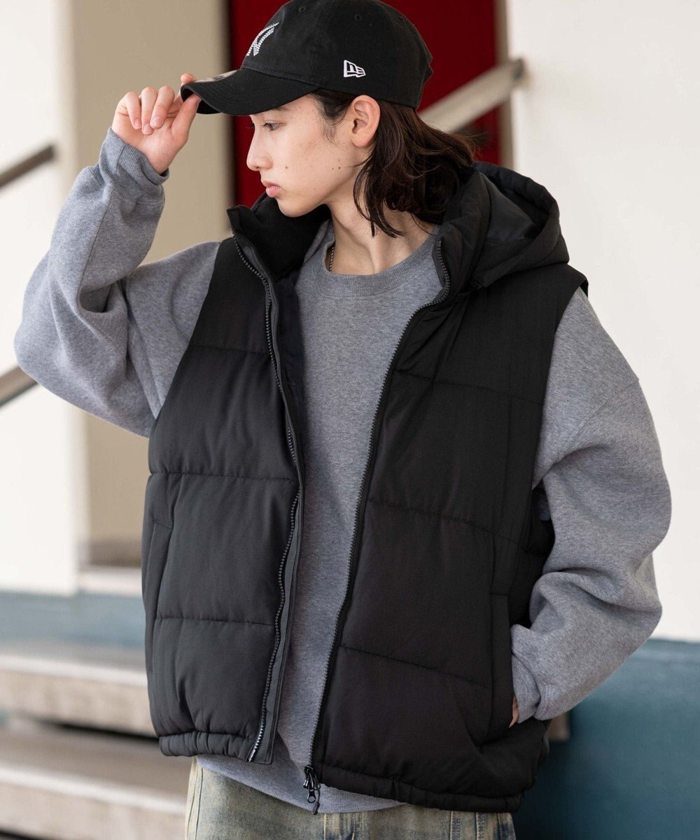 WEGO 【25年秋冬新作/ユニセックス着用ITEM/MLサイズ展開】2WAYパファーベスト 