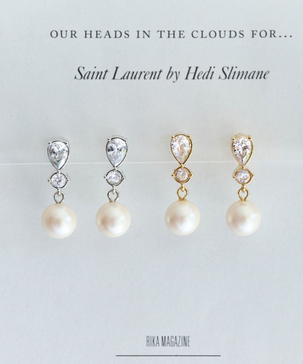 Phoebe 【痛くないシリーズ/金属アレルギー対応】ルナドロップパールライトフィットイヤリング　ゴールド 