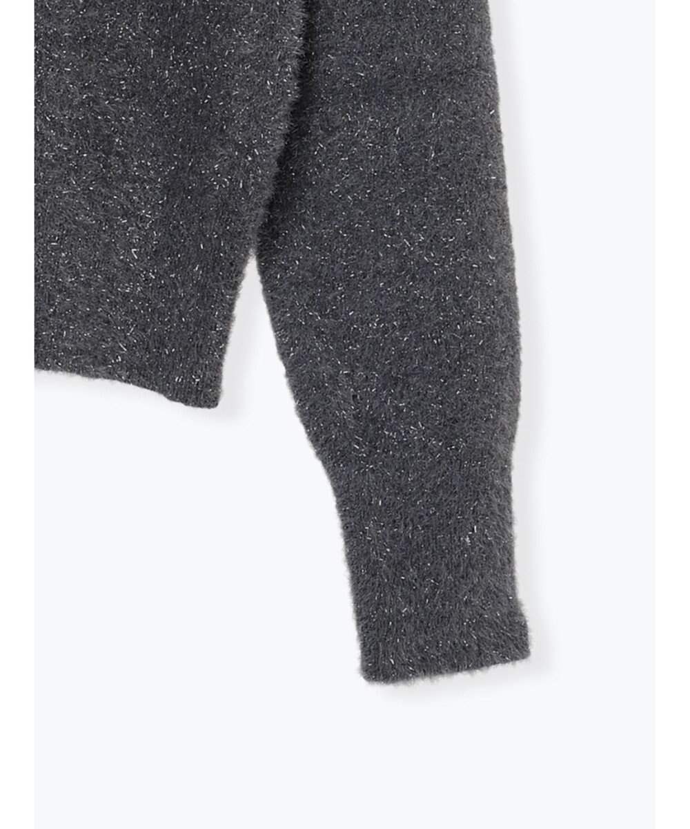 Te chichi ラメシャギークルーネックカーディガン 