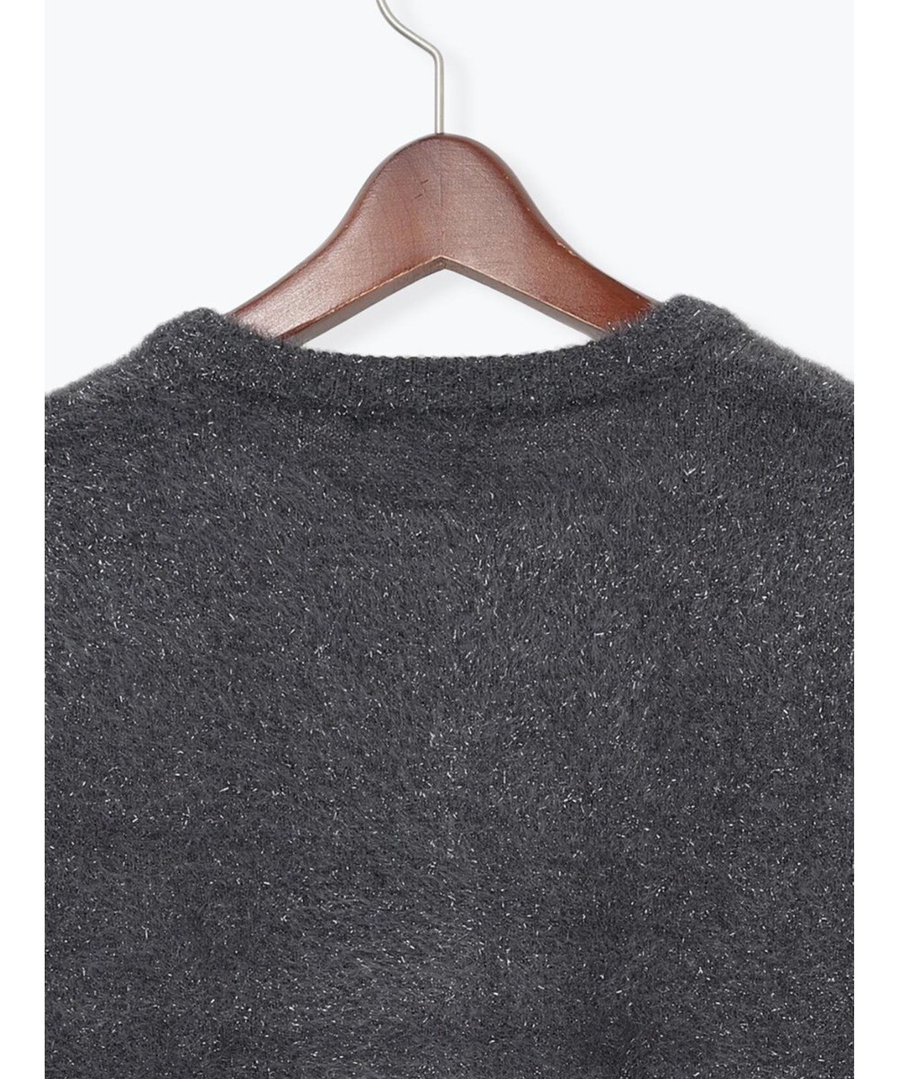 Te chichi ラメシャギークルーネックカーディガン 