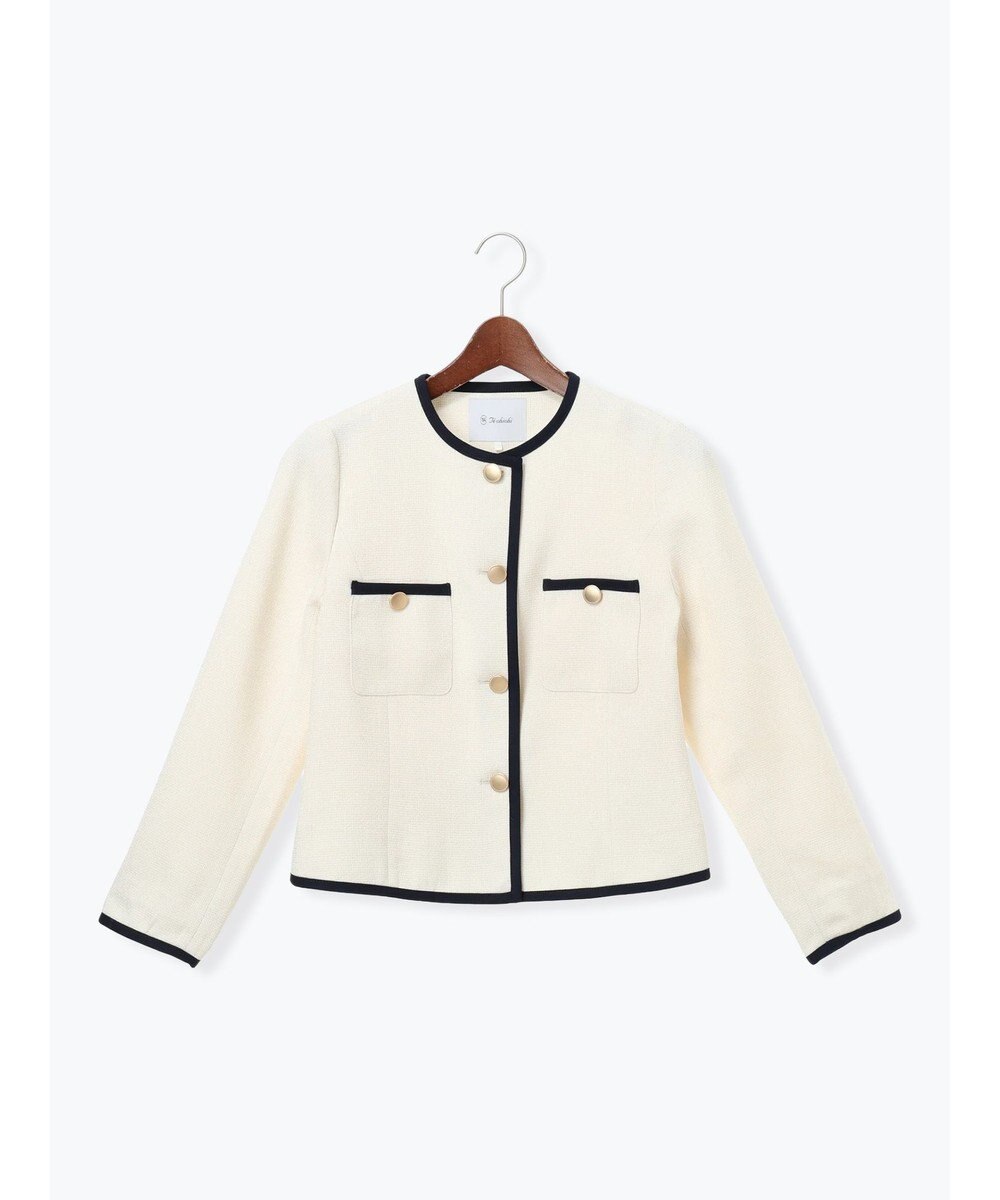 Te chichi ライトツイードバイカラージャケット《2026 spring catalog item》 